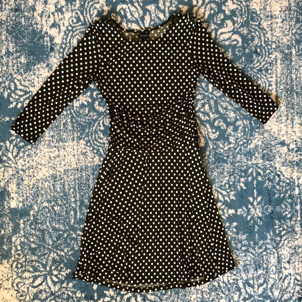Dark Green Polka Dot En Focus Studio Dress Size 8